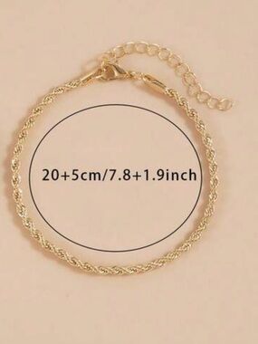 Gold Rope Braided Bracelet